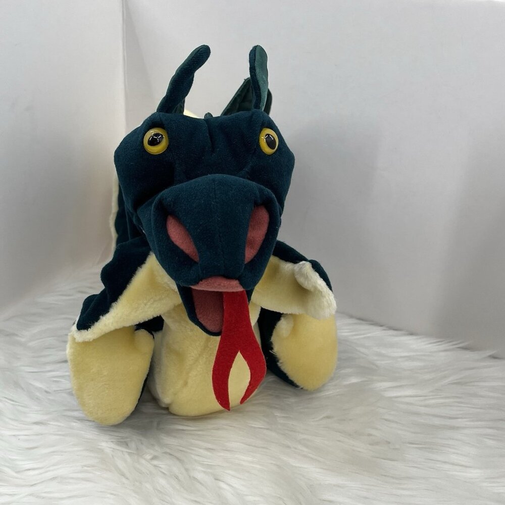 Folkmanis Puppet Large Green Dragon Hand Full Body Plush Fantasy Playdate School